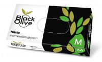 RKAWICZKI NITRYLOWE CZARNE 100szt M BLACK OLIVE DOMAN